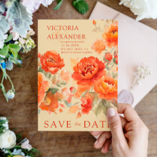 Burnt Orange Fall Wedding Save The Date