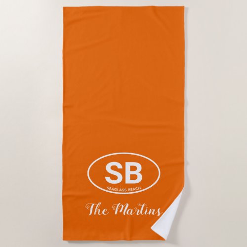 Burnt Orange Family Beach Towel