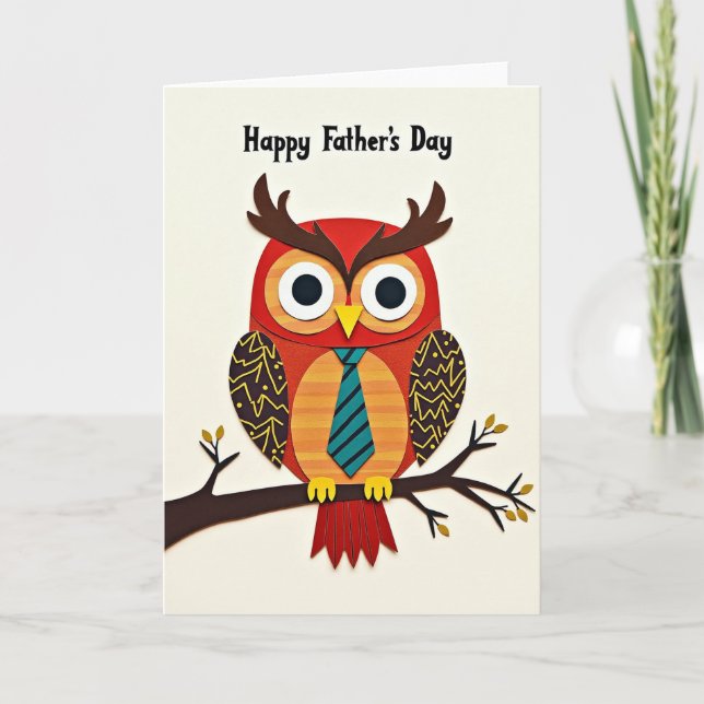 Burnt Orange Fathers Day Card (Front)