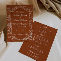 Burnt Orange Floral Terracotta All In One Wedding