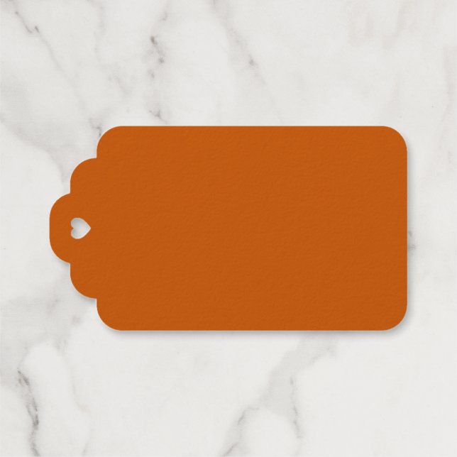 Burnt Orange Foil Gift Tags (Back (Horizontal))