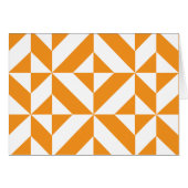 Burnt Orange Geometric Deco Cube Pattern (Front Horizontal)