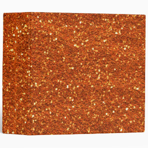 Burnt Orange Glitter Binder