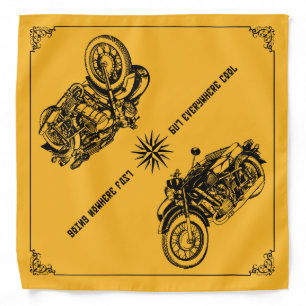Burnt Orange Gold Ural Motorcycle Sidecar Bandana