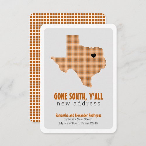 Burnt Orange Gone South YAll Moving Announcement