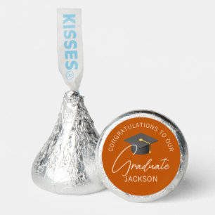 Burnt Orange Graduate Custom 2025 Graduation Party Hershey®'s Kisses®