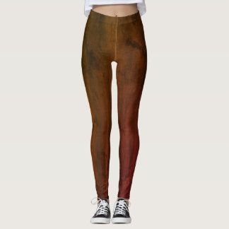 Burnt Orange Gunge Leggings