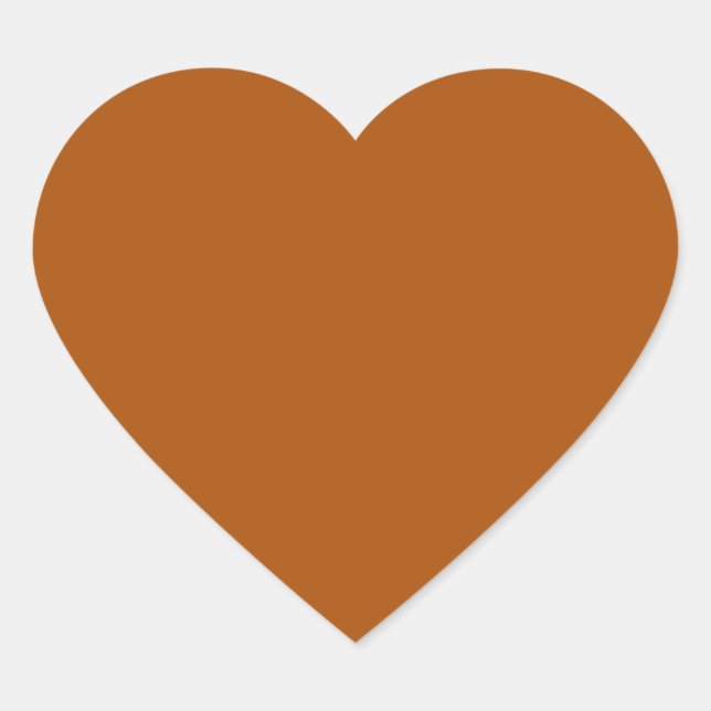 Burnt Orange Heart Sticker (Front)