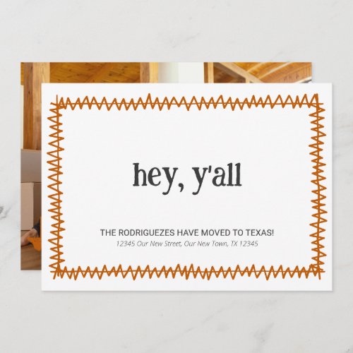 Burnt Orange Hey Yall _ Moved to Texas Announcement