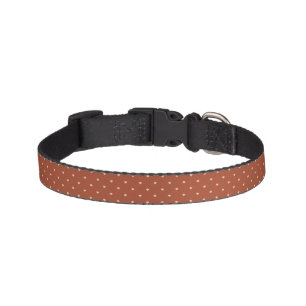Burnt Orange Mini Hearts Pet Collar