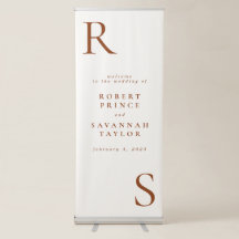 Burnt Orange Minimalist Wedding Welcome