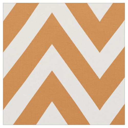 Burnt Orange Modern Chevron Large Scale Fabric