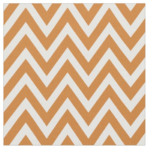 Burnt Orange Modern Chevron Stripes Fabric