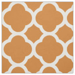 Burnt Orange Modern Quatrefoil Large Scale Fabric