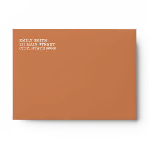 Burnt Orange Modern Simple Envelope