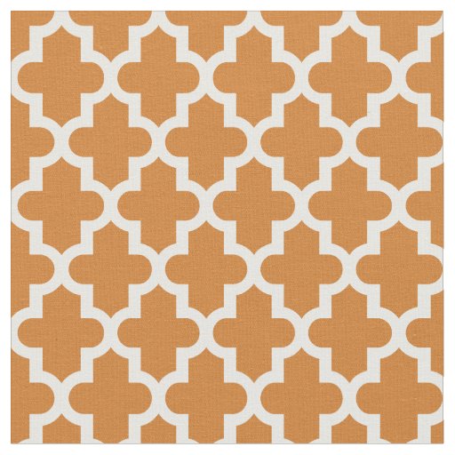 Burnt Orange Moroccan Print Fabric