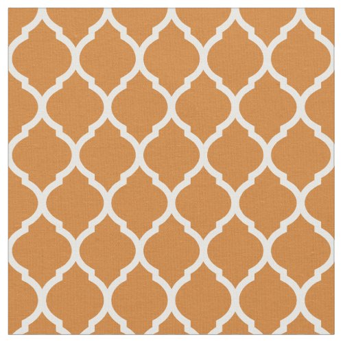 Burnt Orange Moroccan Quatrefoil Fabric