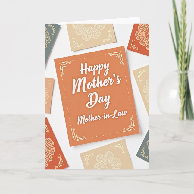 Burnt Orange Mother Card (Front)