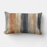 Burnt Orange Navy Dusty Blue Distressed Stripe