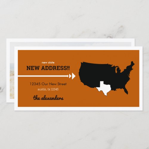 Burnt Orange New State New Address Texas Moving
