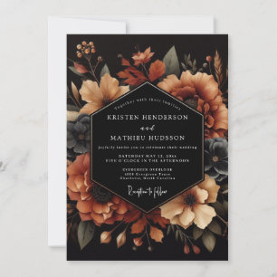 Burnt Orange Nocturne Wedding Invitation