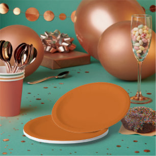 Burnt Orange Paper Plates