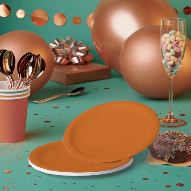 Burnt Orange Paper Plates (Multi)