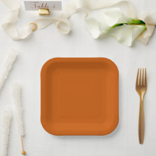 Burnt Orange Paper Plates
