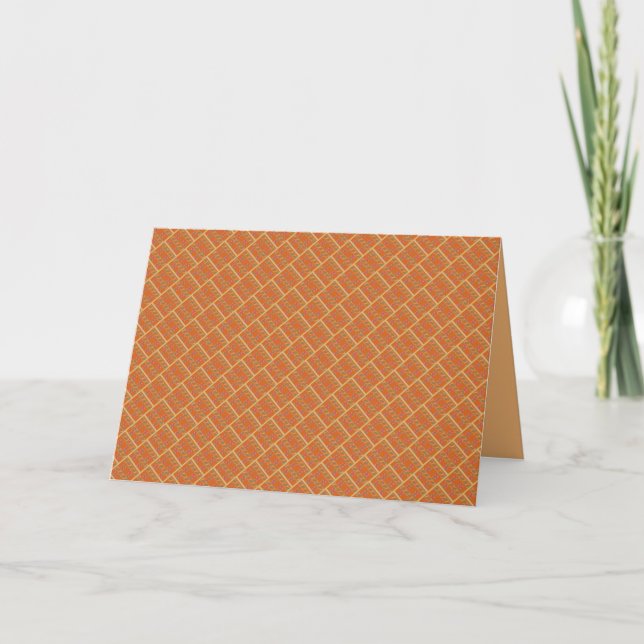 Burnt orange patterned mixed colors card (Front)