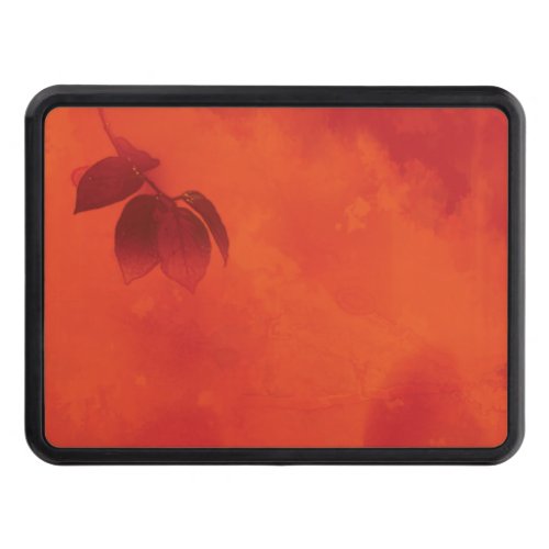 Burnt Orange Persimmon Leaf Abtract Autumn Hitch Cover