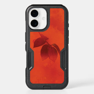 Burnt Orange Persimmon Leaf Abtract Autumn iPhone 16 Case