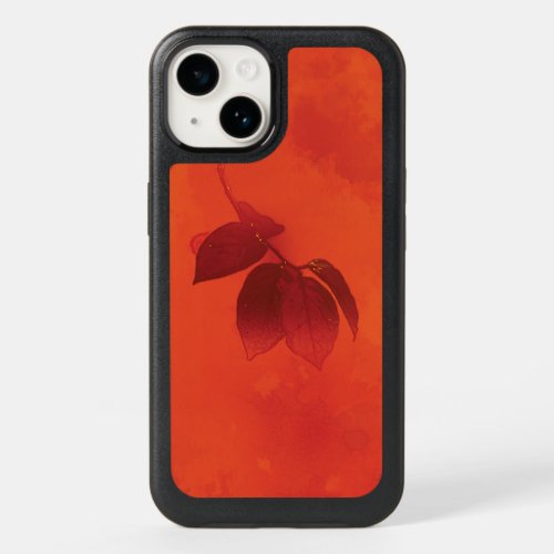 Burnt Orange Persimmon Leaf Abtract Autumn OtterBox iPhone 14 Case
