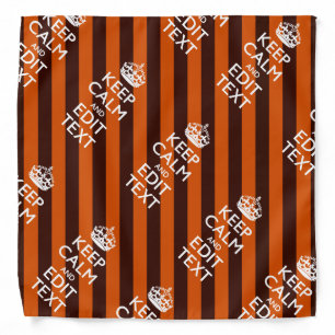 Burnt Orange Personalize This Keep Calm Accent Bandana