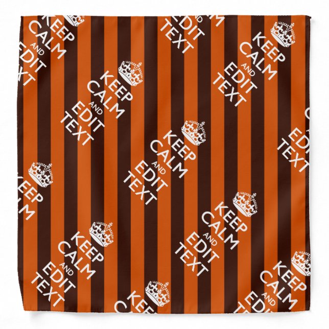 Burnt Orange Personalize This Keep Calm Accent Bandana (Front)