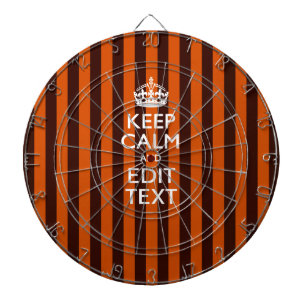 Burnt Orange Personalize This Keep Calm Accent Dart Board
