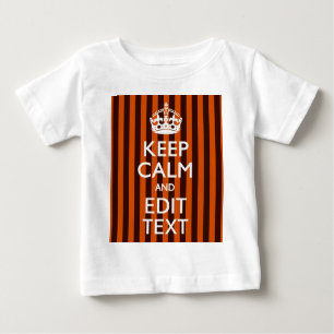 Burnt Orange Personalize This Keep Calm Classic Baby T-Shirt