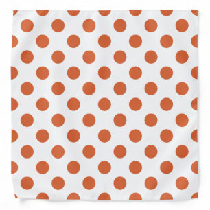 Burnt orange polka dots bandana
