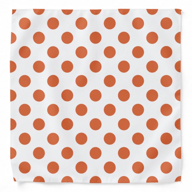 Burnt orange polka dots bandana (Front)