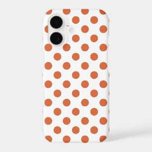 Burnt orange polka dots iPhone 17 case