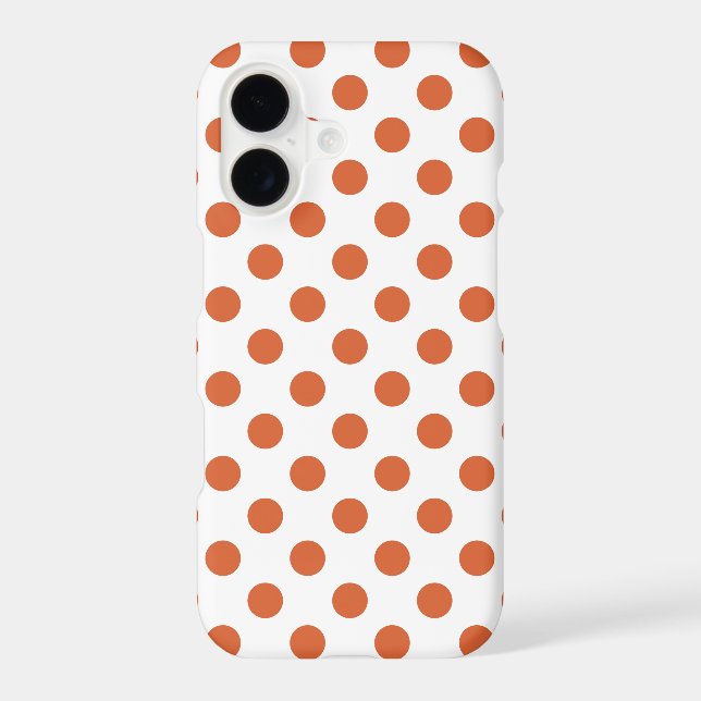 Burnt orange polka dots Case-Mate iPhone case (Back)