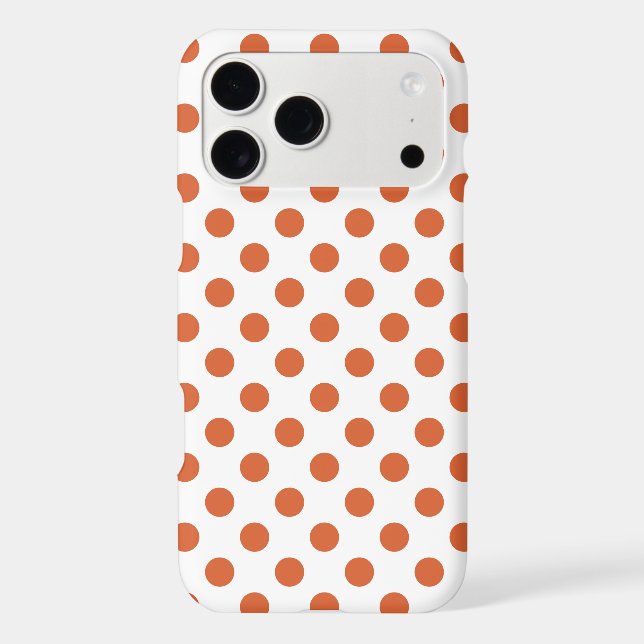 Burnt orange polka dots Case-Mate iPhone case (Back)