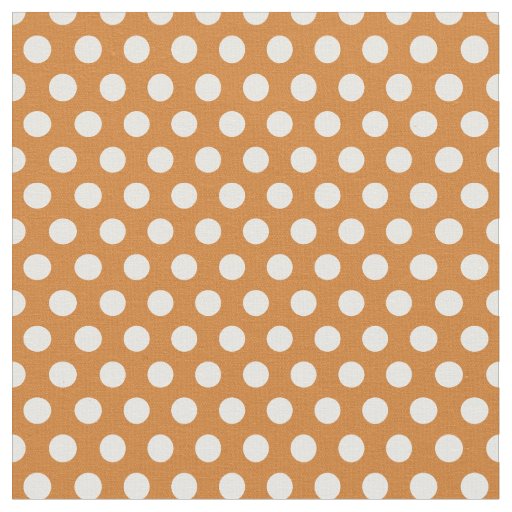 Burnt Orange Polka Dots Fabric