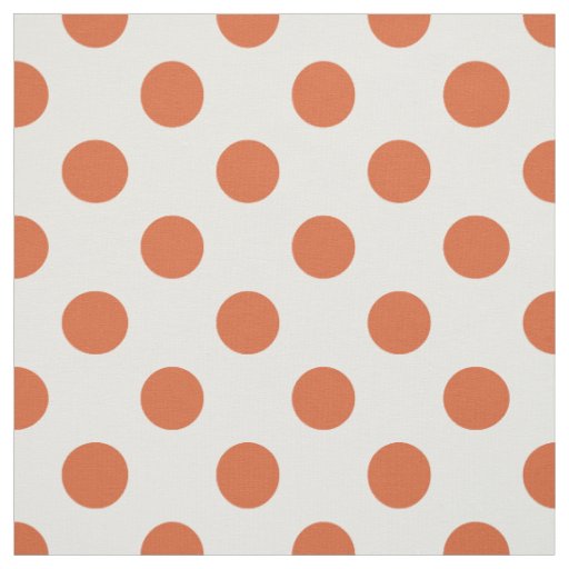 Burnt orange polka dots fabric