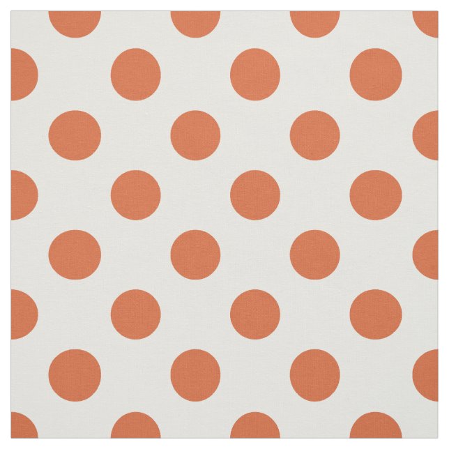 Burnt orange polka dots fabric (Swatch)