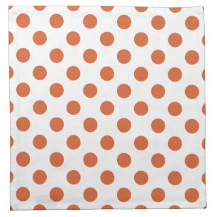 Burnt orange polka dots napkin