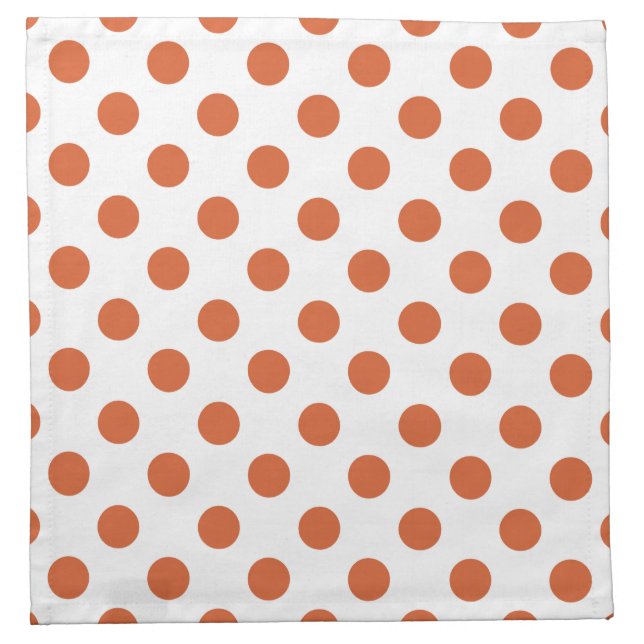 Burnt orange polka dots napkin (Front)