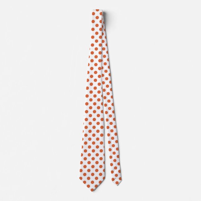 Burnt orange polka dots neck tie (Front)