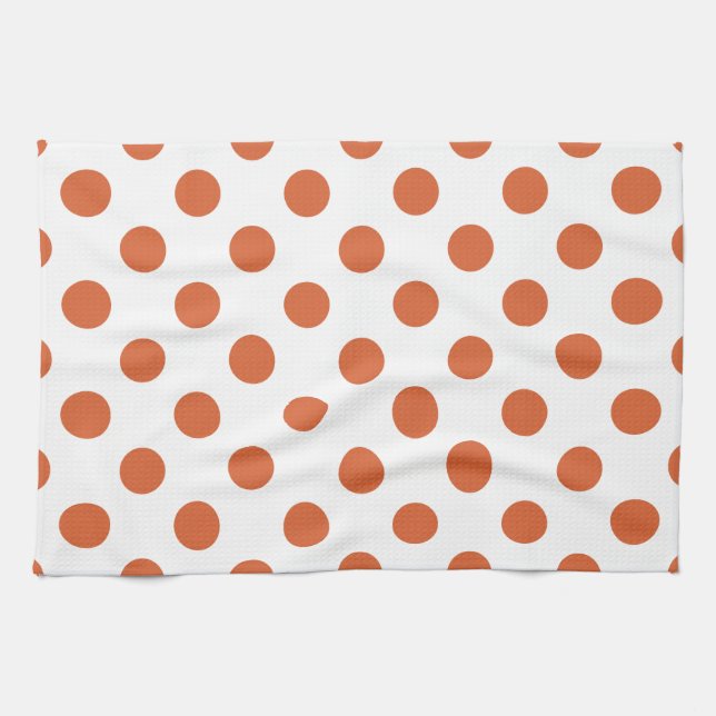 Burnt orange polka dots towel (Horizontal)