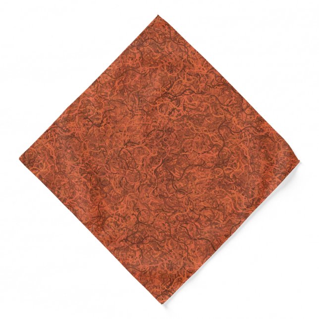 Burnt orange popular pattern bandana (Front)