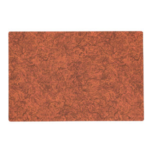 Burnt orange popular pattern placemat